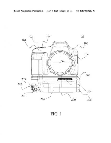 Canon патентует универсальную батарейную ручку